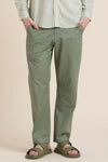 mens-clothing-green-linen-trousers