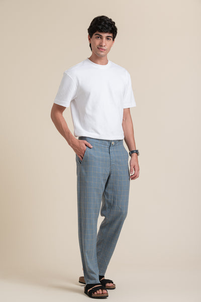 mens-wear-blue-check-linen-trousers