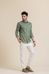 men-casual-shirts-green-linen-casual-shirt