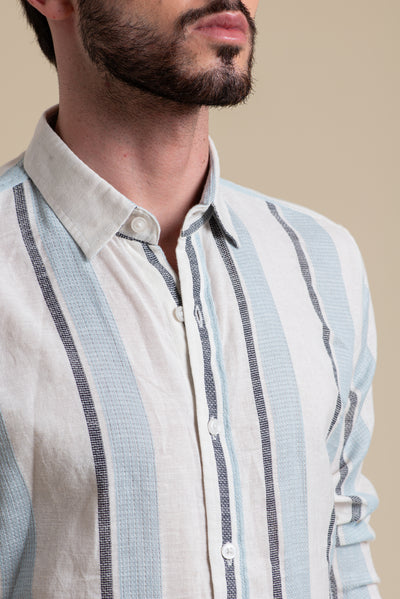 mens-wear-blue-stripe-cotton-shirt