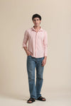 Blush Pink Crinkle Textured Shirt – Soft & Stylish
