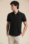 half-sleeve-puff-textured-men-casual-shirts