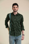 mens-wear-bottle-green-stripe-print-shirt