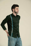 mens-wear-bottle-green-stripe-print-shirt