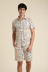 Beige Blossom Printed Co-Ord Set for Effortless Summer Style