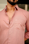 Men's Dusty Rose Casual Shirt