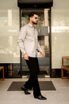 Classic Grey Slim Fit Formal Shirt – Elegance Meets Professionalism