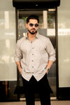Classic Grey Slim Fit Formal Shirt – Elegance Meets Professionalism