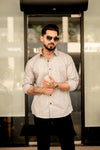 Classic Grey Slim Fit Formal Shirt – Elegance Meets Professionalism
