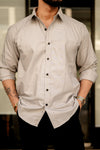Classic Grey Slim Fit Formal Shirt – Elegance Meets Professionalism