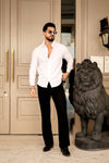 White Casual Slim Fit Shirt