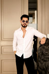 Blush Pink Mandarin Collar Shirt