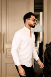 White Casual Slim Fit Shirt